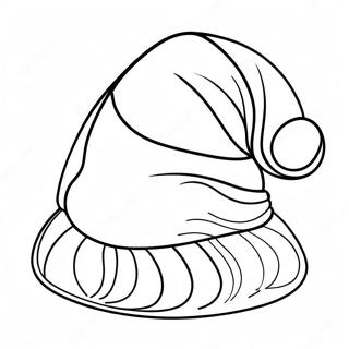 Santa Hat Coloring Pages