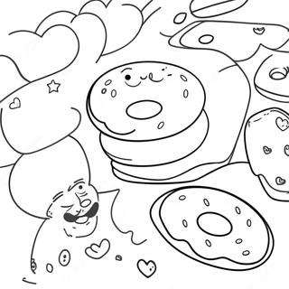 Donuts With Dad Coloring Page 47532-38088