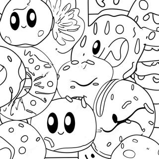 Colorful Donuts With Dad Coloring Page 47533-38106