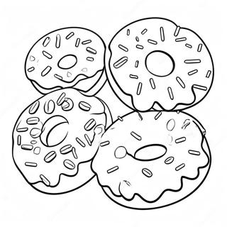 Colorful Donuts With Dad Coloring Page 47533-38107