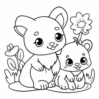 Cute Baby Animals Coloring Page 47573-38122