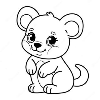 Cute Baby Animals Coloring Page 47573-38124