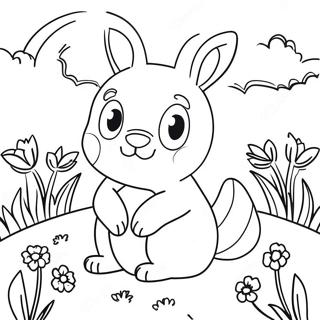 Colorful Spring Animals Coloring Page 47593-38142