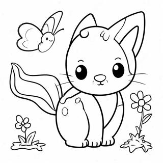 Colorful Spring Animals Coloring Page 47593-38143