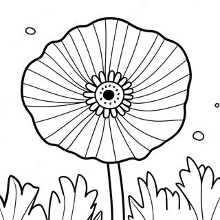 Poppy Flower Coloring Page 47612-38155