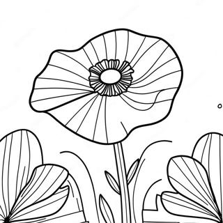 Poppy Flower Coloring Page 47612-38156