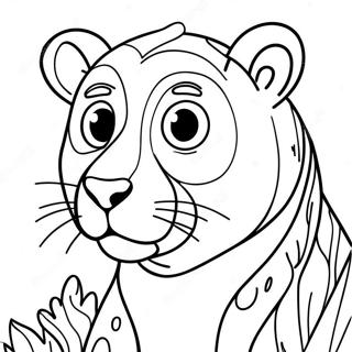 Bold And Easy Animal Coloring Page 4761-3975