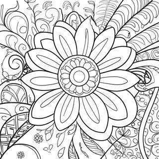 Bold And Easy Flower Coloring Page 4762-3978