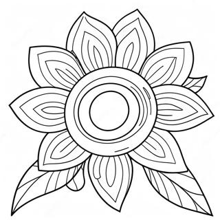 Bold And Easy Flower Coloring Page 4762-3979