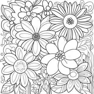 Bold And Easy Flower Coloring Page 4762-3980