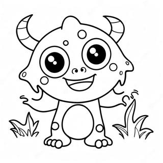 Cute Monster Coloring Page 47632-38175