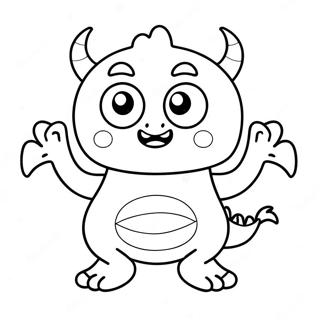 Cute Monster Coloring Page 47632-38176