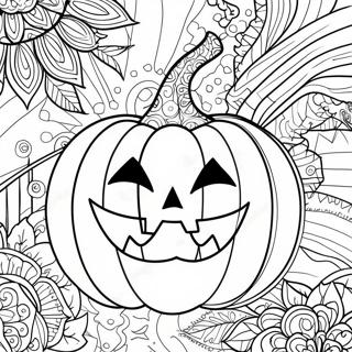 Halloween Zentangle Pumpkin Coloring Page 47672-38198