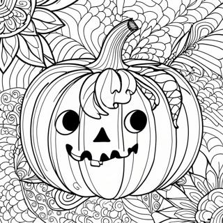 Halloween Zentangle Pumpkin Coloring Page 47672-38200