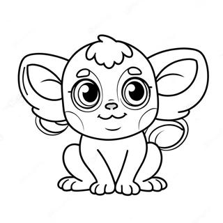 Cute Gizmo With Big Eyes Coloring Page 47683-38213