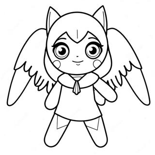 Cute Zero Two With Wings Coloring Page 47703-38230