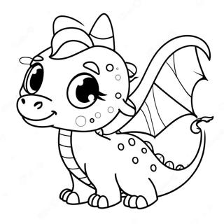 Cute Dragon Girl With Sparkling Eyes Coloring Page 47713-38234