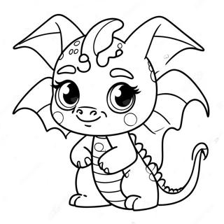 Cute Dragon Girl With Sparkling Eyes Coloring Page 47713-38235