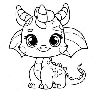 Cute Dragon Girl With Sparkling Eyes Coloring Page 47713-38236