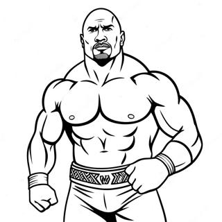 The Rock Wwe Coloring Page 4771-3982