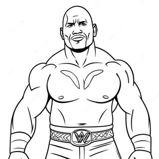 The Rock Wwe Coloring Page 4771-3983