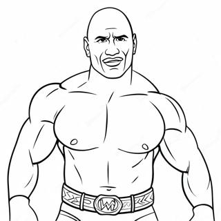 The Rock Wwe Coloring Page 4771-3984