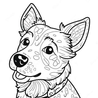 Blue Heeler Dog Coloring Page 47742-38254