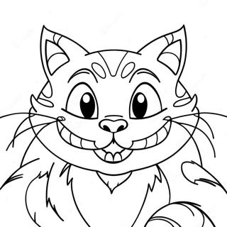 Cheshire Cat Grinning Coloring Page 47773-38290