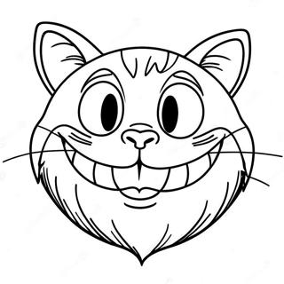 Cheshire Cat Grinning Coloring Page 47773-38291