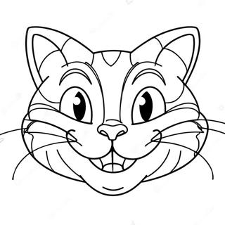 Cheshire Cat Grinning Coloring Page 47773-38292