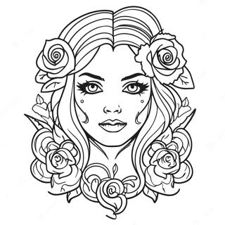 Goth Tattoo Coloring Page 47782-38287