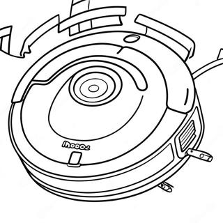 Roomba Robot Cleaning Coloring Page 47812-38314