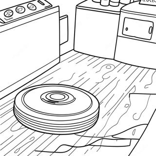 Roomba Robot Cleaning Coloring Page 47812-38316