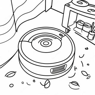 Cute Roomba Vacuum Coloring Page 47813-38320