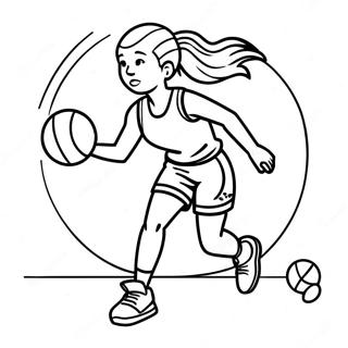 Girl Basketball Player Coloring Pages