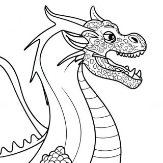 Ferocious Fire Breathing Dragon Coloring Page 4782-3995