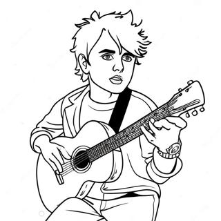 Billie Joe Armstrong Playing Guitar Coloring Page 47833-38326