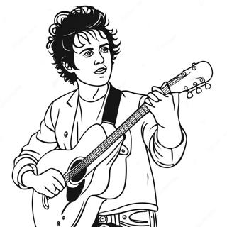 Billie Joe Armstrong Playing Guitar Coloring Page 47833-38327