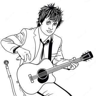 Billie Joe Armstrong Playing Guitar Coloring Page 47833-38328