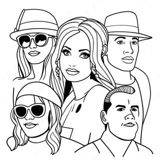 Pop Music Stars Coloring Page 47852-38342