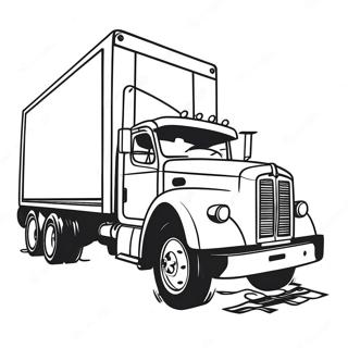 Flatbed Truck Coloring Pages