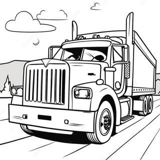 Flatbed Truck Coloring Pages