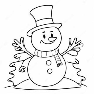 Frosty Snowman Coloring Page 4791-3998