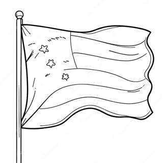 Colorful Christian Flag With Stars Coloring Page 47923-38404