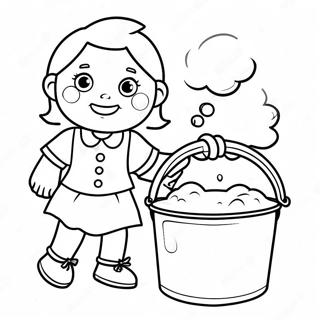 Jack And Jill With A Colorful Bucket Coloring Page 47933-38415