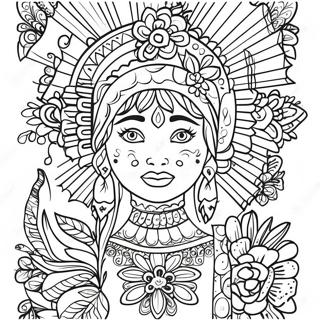 Mexican Folk Art Coloring Page 47942-38411