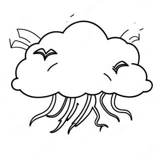 Thunderstorm With Lightning Coloring Page 47953-38423