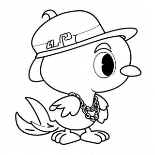 Gangster Tweety Bird With A Gold Chain Coloring Page 48003-38466