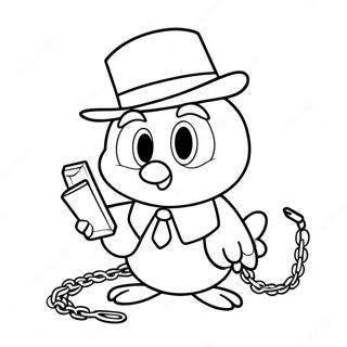 Gangster Tweety Bird With A Gold Chain Coloring Page 48003-38467