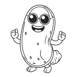 Funny Pickle With Sunglasses Coloring Page 48023-38482